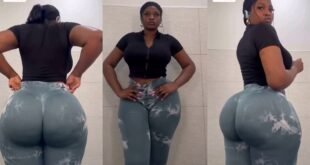 Dont miss out on a video of a beautiful African lady showing off her natural curves and bumbum in a