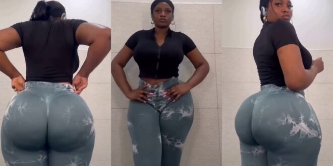 Dont miss out on a video of a beautiful African lady showing off her natural curves and bumbum in a