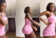 Netizens react as Cute lady whines her waist in this video