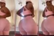 Slay Queen challenges Hajia Bintu as she stirs online as she showcases her big backside in new video