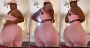 Slay Queen challenges Hajia Bintu as she stirs online as she showcases her big backside in new video