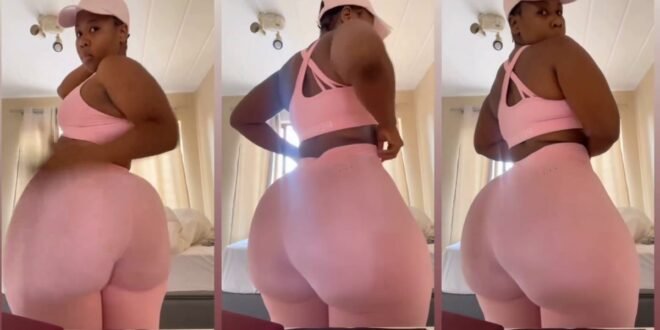 Slay Queen challenges Hajia Bintu as she stirs online as she showcases her big backside in new video